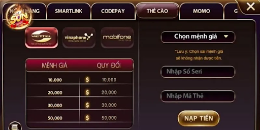 Lựa chọn phương thức nạp tiền SUNWIN phù hợp với từng người chơi